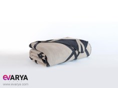 تصویر پتو پنبه ای دو نفره برند iyi geceler istanbul مدل modernist رنگ بژ زغالی سایز 220×200 