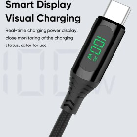 تصویر کابل شارژ تایپ سی به تایپ سی هیمی مدل Fusion Max طول یک متر Himi Fusion Max Type-C to Type-C Charging Cable