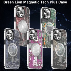 تصویر گارد مگنتی طرح مدرن iPhone 14 Pro Max مارک Green Lion مدل Magnetic Tech Plus iPhone 14 Pro Max Green Lion Magnetic Tech Plus Case