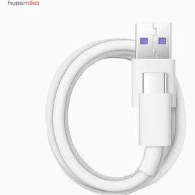 تصویر کابل سوپرشارژ تایپ-سی اورجینال هواوی 5 آمپر HUAWEI USB 3.1 TO TYPE-C SUPER FAST CHARGING AND DATA 5A CABLE