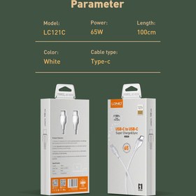 تصویر کابل USB-C الدینیو مدل LC121C طول 1 متر 