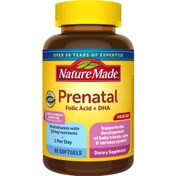 تصویر مکمل پریناتال نیچرمید ۱۵۰ عددی سافت ژل حاوی اسید فولیک و DHA 