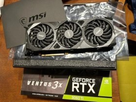 تصویر کارت گرافیک استوک ام اس ای GeForce RTX 3060 Ti VENTUS 3X ظرفیت 8 گیگابایت 