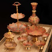 تصویر ست پذیرایی برنجی میناکاری کد 429 