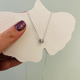 تصویر گردنبند تک نگین گوی 