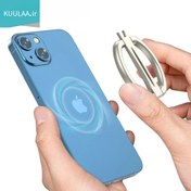 تصویر پایه نگهدارنده مغناطیسی موبایل KUULAA با شارژ بی‌سیم MagSafe و گیره گوشی 