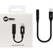 تصویر تبدیل Miller AUX TO Lightning مدل MJ-403 - مشکی Miller AUX TO Lightning