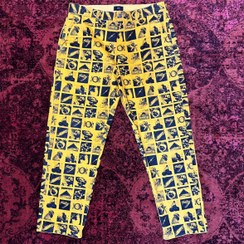 تصویر شلوار Obey Giant Obey Carpenter Pants "Hardwork Chaos" Zine Energy Yellow