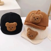 تصویر کلاه نوزادی کبریتی تدی‎ - مشکی Teddy match baby hat