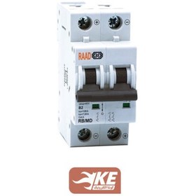 تصویر فیوز مینیاتوری DC دو پل 10کیلو آمپر 25A رعد تیپ B (مدل RB/MD-2P B25A-10kA) 