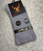 تصویر جوراب دیابتی نخ پنبه مرال - طوسی 