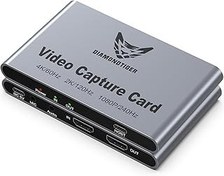 تصویر کارت ضبط Diamondtiger HDMI برای پخش و ضبط - 4K@60Hz ، 1080p@240Hz ، HDR VRR PASTHRUGHT NAVE -ZERO LATENCY VIDEO CARD برای PS5 ، Xbox Series X/S ، Nintendo در OBS ، TWITCH ، YouTube ، YouTube HDMI Capture Card for Streaming and Recording - 4K@60HZ, 1080P@240HZ,HDR VRR Passthrough Near-Zero Latency Video Capture Card for PS5, Xbox Series X/S, Nintendo in OBS , Twitch,YouTube