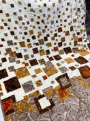 تصویر پتو تک نفره طرح ملودی ضخیم شادیلون درجه یک - مکعب قهوه ای 