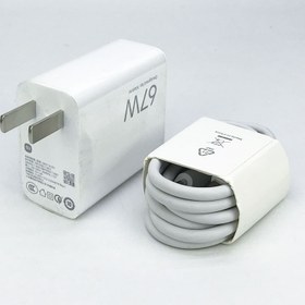 تصویر شارژر دیواری شیائومی مدل MDY-14-EV ظرفیت ۶۷ وات با کابل Type-C 