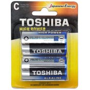 تصویر باتری آلکالاین توشیبا سایز متوسط C Toshiba LR14GCP BP-2 High Power C Alkaline Batteries, 1.5 V, 2 Pieces