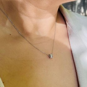 تصویر گردنبند تک نگین گوی 