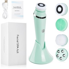 تصویر ابزار پاکسازی و زیبایی صورت التراسونیک برقی مدل SK0306B - رنگ صورتی SK0306B Model Ultrasonic Electric Facial Cleansing and Beauty Instrument