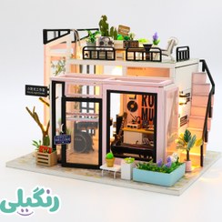 تصویر کیت ساختنی خانه مینیاتوری مدل Houguang Studio (کد M903) 