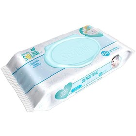 تصویر دستمال مرطوب کودک مدل Baby Fresh بسته 60 برگ سون کویین Seven Queen wet wipes, Baby Fresh model, pack of 60