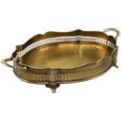 تصویر سینی پذیرایی تمام برنجی دست ساز 