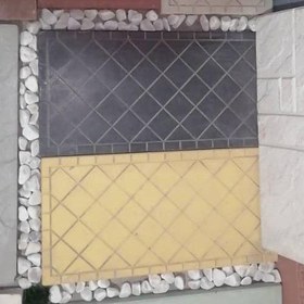 تصویر موزاییک پلیمری واش بتن طرح ضربدری ابعاد30در60 ارسال توسط باربری بسته یک متری 