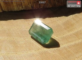 تصویر نگین زمرد زامبیا چهارگوش کد 55007 