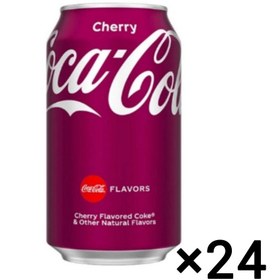 تصویر نوشابه کوکاکولا اروپایی با طعم گیلاس باکس 24 عددی cherry coca cola cherry coca cola