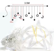 تصویر ریسه ی ماه و ستاره نامنظم والنی-پرده ای 