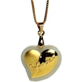تصویر گردنبند طلا 24 عیار ماربلین طرح قلب تپنده کدGJ090 