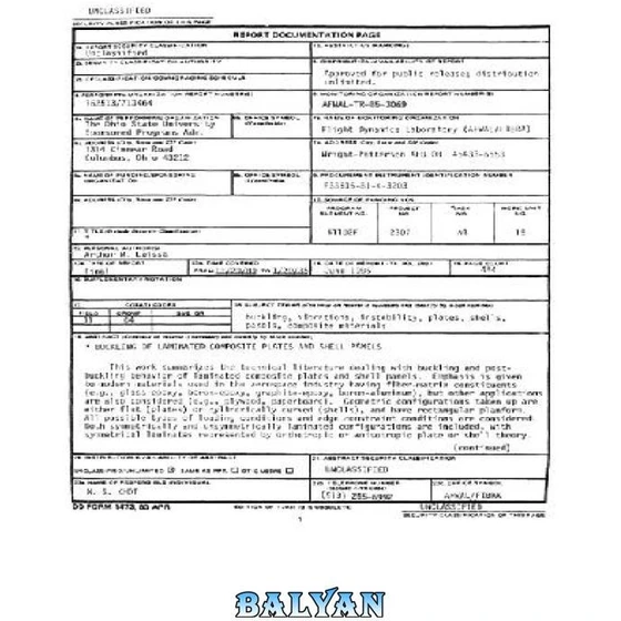 خرید و قیمت دانلود کتاب Buckling of laminated composite plates and