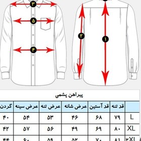 تصویر الگو پیراهن مردانه در سه سایز انتخابی از طرف مشتری با تنخور عالی و بدون پرو 