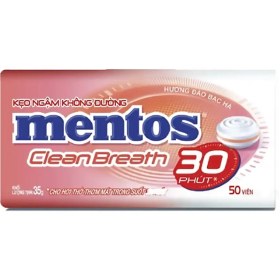 تصویر قرص خوشبو کننده دهان رژیمی منتوس با طعم هلو 35 گرمی Mentos Clean Breath Peach Sugar Free 