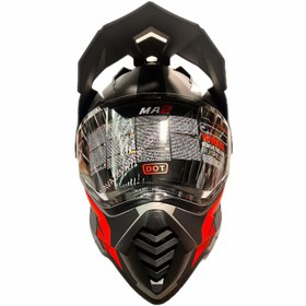 تصویر کلاه کاسکت ادونچر و تورینگ MA2 کد 902 قرمز 