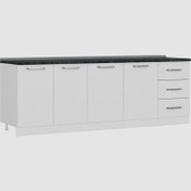 تصویر کابینت آشپزخانه ۲۴۰ سانتی‌متر 