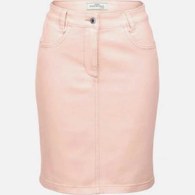 تصویر دامن جین صورتی زنانه چیبو 