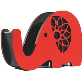 تصویر پایه چسب طرح فیل - سفید 