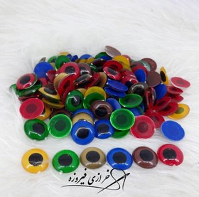 تصویر چشم پشت تخت رنگی 
