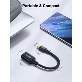 تصویر تبدیل USB-C به USB 3.0 A یوگرین مدل 30701-US154 Ugreen US154-30701 USB-C Male To USB 3.0 A Female OTG Cable