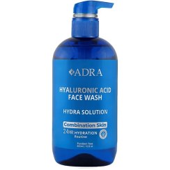 تصویر ژل شستشوی صورت حاوی هیالورونیک اسید حجم 500 میل آدرا Adra Face Cleanser with Hyaluronic Acid 500ml