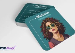 تصویر کارت ویزیت آرایشگاه زنانه مربعی سبز 