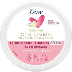 تصویر کرم مرطوب کننده 48 ساعته دست و صورت و بدن داو مدل Dove Body Love One Cream Light Moisturizer حجم 250 میل 