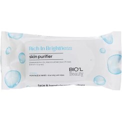 تصویر دستمال مرطوب بیول Rich in Brightness مناسب انواع پوست بسته 10 عددی Biol Wipes Cleansing Rich in Brightness 10 Pcs