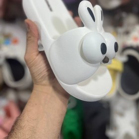 تصویر صندل دخترانه پاپا مدل جیکو با جنس سیلیکون رنگ کرم 