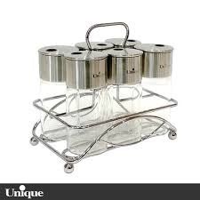 تصویر ست ادویه 6عددی استیل- مستطیل UN-1626