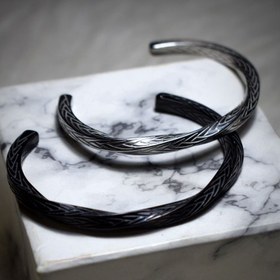 تصویر دستبند بنگل پیچی - مشکی bangle