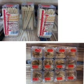 تصویر بسته 24 عددی خلال دندان مربع کریستال کد 7055 