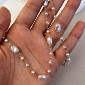 تصویر نیم ست مرواریدی 