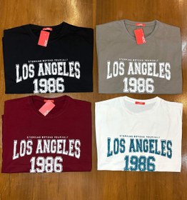 تصویر تیشرت باکسی - کرم تیشرت لس انجلس باکسی