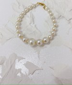 تصویر دستبند زنانه مرواریدی مدل ۳۶۹ قفل رنگ ثابت P01 dastband ۳۶۹ Pearl 01