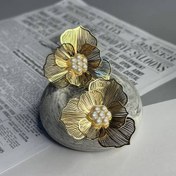 تصویر گوشواره گل و مروارید 